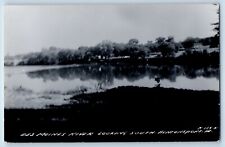 Bentonsport Iowa IA Postcard RPPC Photo Des Moines River Looking South c1940's picture
