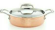 NWT Lagostina Martellata Tri-ply Hammered Stainless Copper 3-qt. Casserole  picture