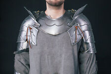 Medieval pauldrons and gorget shoulder clothing larp shoulder cosplay armor picture