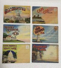 Vintage 1940’s Postcard Souvenir Folders, Washington, Cape Cod, MV, NH, Bushkill picture