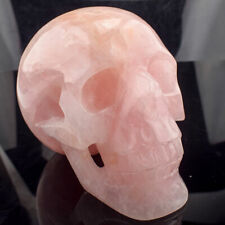 5.8'' Natural Rose quartz Hand Carved Crystal Skull,Crystal Healing picture