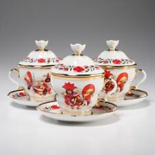 Lomonosov Russian Imperial Porcelain Tea Cups Saucers Barbara Walters Collection picture