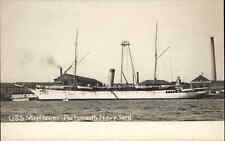 Portsmouth NH USS Mayflower Boat, Ship Navy Yard c1905 Real Photo Postcard picture