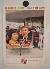 1959 Coca Cola Be Refreshed DRIVE IN VTG Original Print Ad 10x7 picture