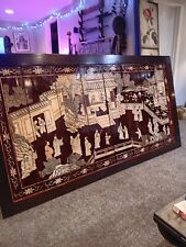 8 Panel Oriental 2 Sided Wooden Mural picture