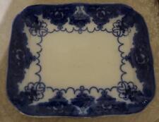 Beautiful Flow Blue 15” Serving Tray – VERY OLD PIECE - VGC – COLLECTIBLE PIECE picture