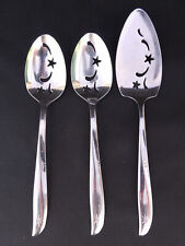 Oneida Community Twin Star Atomic Starburst Stainless Flatware Serving Spoons picture