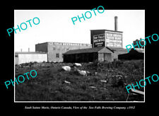OLD LARGE HISTORIC PHOTO SAULT SAINTE MARIE CANADA, SOO FALLS BREWERY c1932 1 picture