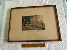 Antique Hand Colored Photo Charles Higgins Spring On The Old Farm Original Frame picture