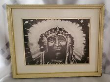 Vintage Indigenous art framed print.  picture