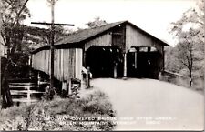 RP Postcard Two Way Covered Bridge Over Otter Creek Green Mountains Vermont picture