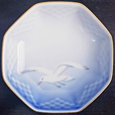 Vintage Bing & Grondahl Seagull with Gold Trim Octogonal Trinket Ring Dish 246 picture