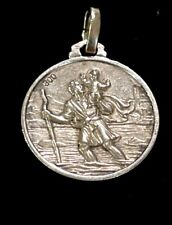 Vintage 800 Silver SAINT CHRISTOPHER & POPE PAUL VI Medal picture