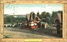 Zoological Garden entrance Philadelphia Pennsylvania PA woodgrain border 1909 picture