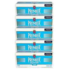 PREMIER Blue (Light) Cigarette Tubes - King Size Filter Tubes, 5 Boxes, 200 Each picture