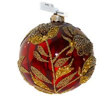 NEIMAN MARCUS Glass Christmas Ornament/Ball Bauble MADE IN POLAND William Morris picture