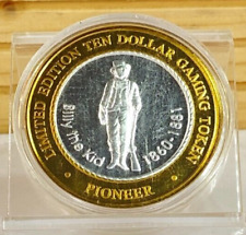 Pioneer Casino Limited Ten Dollar Gaming Token .999 Fine Silver- Billy the Kid picture