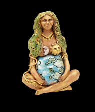 Pregnant Woman Figurine Ceramic Handmade Decor Ukraine Art Bedouin Collectibles picture