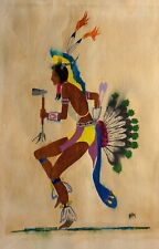 Native American Dancer~Watercolor~Paper Size 12X18”~Signed Kathy picture