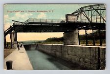 Amsterdam NY-New York, Barge Canal Lock 11, Interior, Vintage Postcard picture