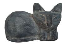 Vintage Pier 1 Imports Wooden Carved Cat picture