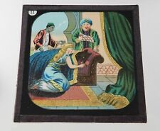 Antique Colour Illustrated Magic Lantern Slide Beauty & The Beast Father Recover picture