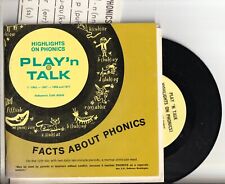Vintage 1971 Highlighs on Phonics Play'n Talk Record Book Chart Test NEW Le Doux picture