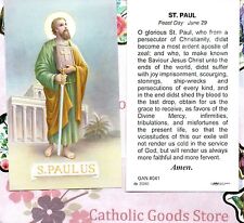 Saint. Paul with Prayer to St Paul  - Paperstock Holy Card (G) picture
