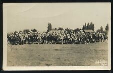 WA Yakima area RPPC 1940's GATHERING of AMERICAN INDIANS on HORSEBACK Ellis 484 picture