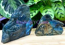 Wholesale Lot 2 Pcs Natural Labradorite Sea Carvings  Crystal Healing Energy picture