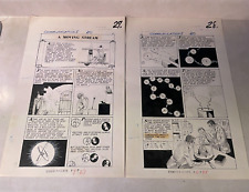 WORLD AROUND US #20 original art COMPLETE 2 PG STORY 1960 ELECTRICITY BACON ATOM picture