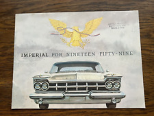 Original 1959 Chrysler Imperial Sales Brochure Catalog LeBaron Crown Custom picture