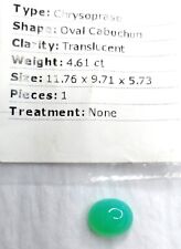 Chrysoprase Cabochon Polished Stone. 4.61ct. 11.76mm x 7.1mm x 5.73mm.  picture