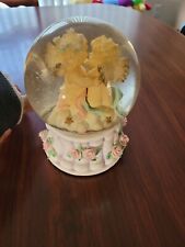rare vintage musical snow globes christmas Sweet Chariot Angels picture