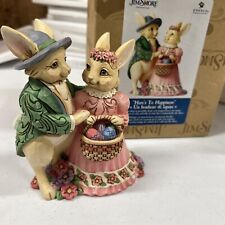 Jim Shore Hares to Happiness Easter Figurine Heartwood Creek 6006232 picture