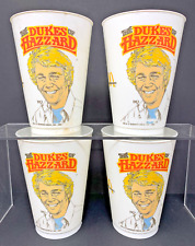 LOT of 4 Vintage 1982 McDonald’s The Dukes Of Hazzard BO Plastic Cups 5