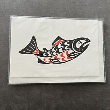 Native Kwakiutl Artist Beau Dick Art Canada Art Card Print Salmon 6”x9” picture