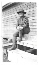 Woman In WW1 Uniform, Antique Snapshot Photo picture