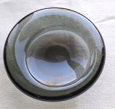 Holmegaard Per Lutken Denmark MCM SmokeyArt Glass Ovoid Bowl SIGNED picture