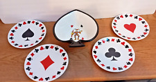 4 Luminarc Card Party Deck of Cards Snack Plates 6