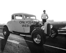 1932 FORD DUECE COUPE HOT ROD CAR AMERICAN GRAFFITI 8X10 PHOTO COOL TOUGH GUY picture