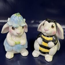 VTG Fitz And Floyd HalloweenBunny Blooms Salt And Pepper Shakers Unused (Read) picture