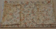 VINTAGE 1980s QUEEN SIZE FLAT SHEET WITH SET OF PILLOWCASES picture