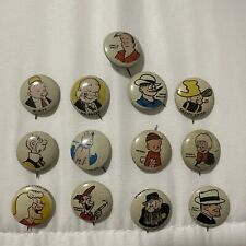 VINTAGE LOT OF 13 Kellogg’s Pep Pins Pinbacks, Dick Tracy, Sandy, Smokey Rare picture