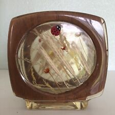 Vintage MCM Napkin Holder, Lucite with flowers, grass, lady bug, Granny Core picture