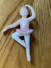 Vtg Hallmark Christmas Ornament On Her Toes 1993 Ballerina in Pink Leotard &Tutu picture
