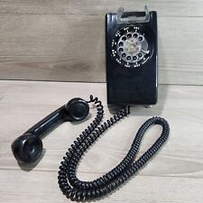 ITT  Vtg Wall Mount Rotary Telephone 1970s Black UNTESTED picture