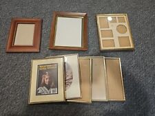 Vintage Lot Of 8 -5  8 X 10 Brass, 1 Collage, 1 Wood 8 X 10, 1 Wood 5 X 7 Frames picture