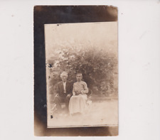 Postcard Photo Of A Photo RPPC Older Man & Woman Posing Divided Back 1907-1915 picture