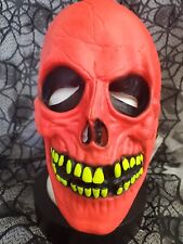 Don Post Studios  Neon Skull Mask Halloween Costume Classic Horror Scary NWT 3/4 picture